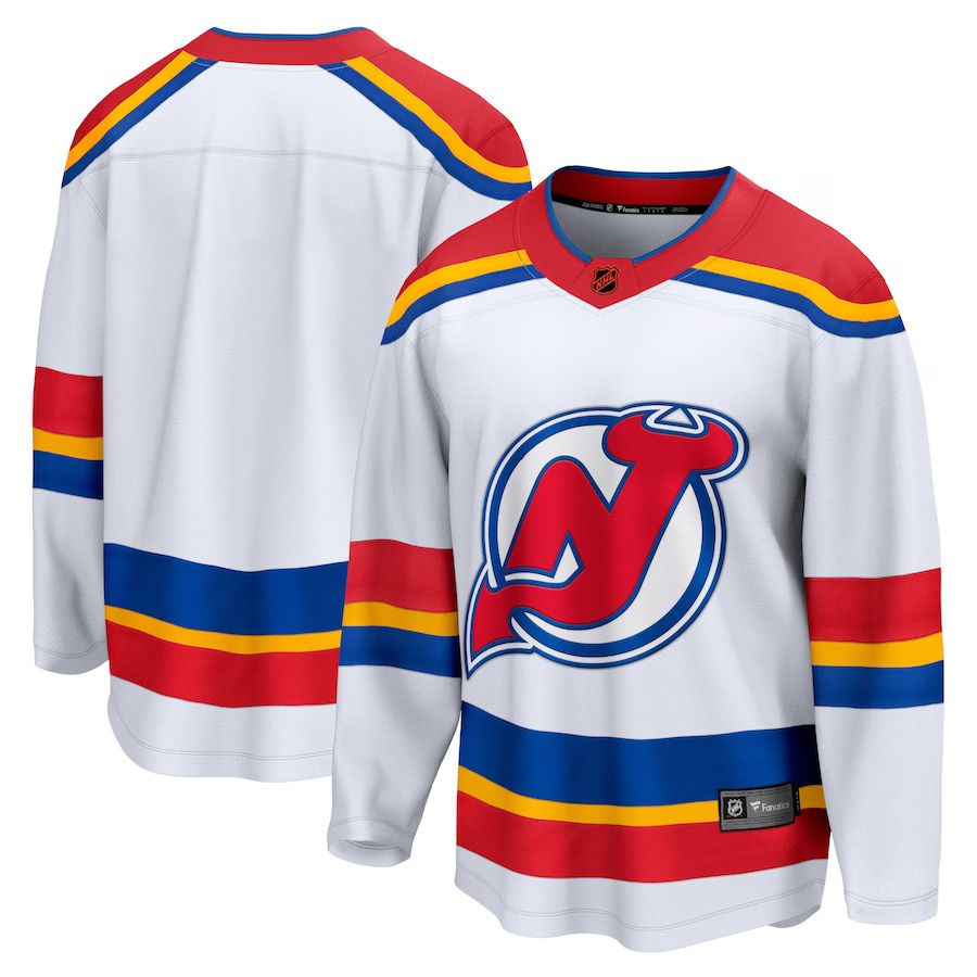 Men New Jersey Devils Fanatics Branded White Special Edition Breakaway Blank NHL Jersey